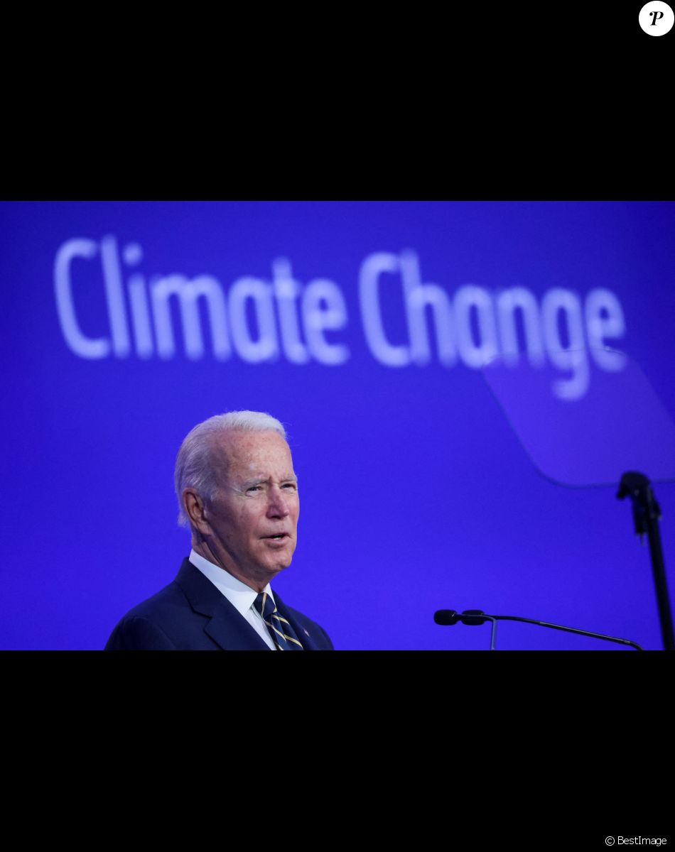 Le président des Etats-Unis, Joe Biden intervient lors de la Cop 26 à Glasgow (1er - 12 novembre 2021). Le 1er novembre 2021.