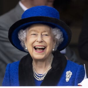 La reine Elisabeth II d'Angleterre lors des Champions Day à Ascot.