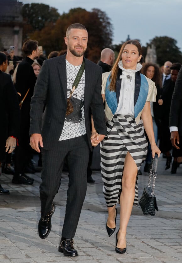 Justin Timberlake, Jessica Biel - Arrivées au défilé de mode PAP femme printemps-été Louis Vuitton à Paris. © Veeren Ramsamy-Christophe Clovis / Bestimage