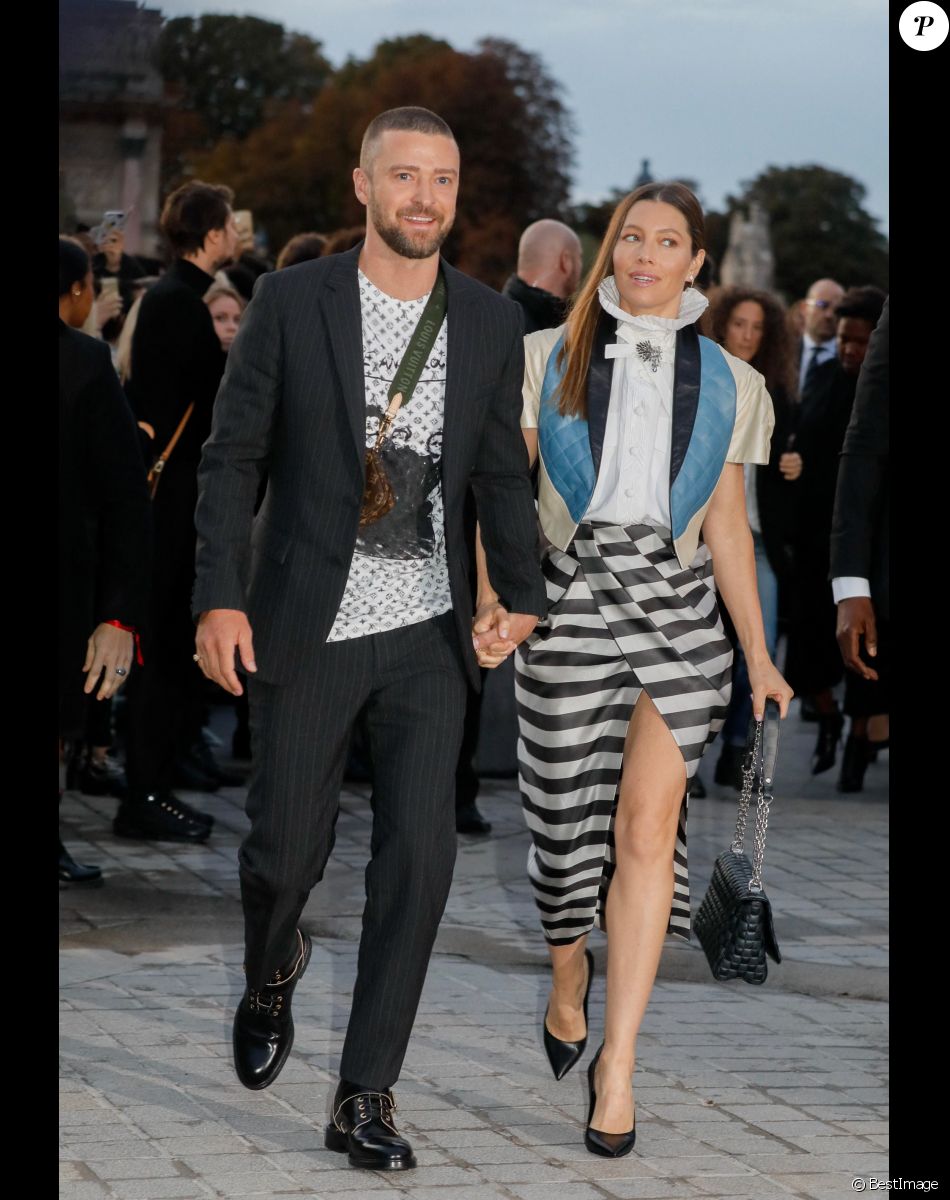 Justin Timberlake, Jessica Biel - Arrivées au défilé de mode PAP femme printemps-été Louis Vuitton à Paris. © Veeren Ramsamy-Christophe Clovis / Bestimage