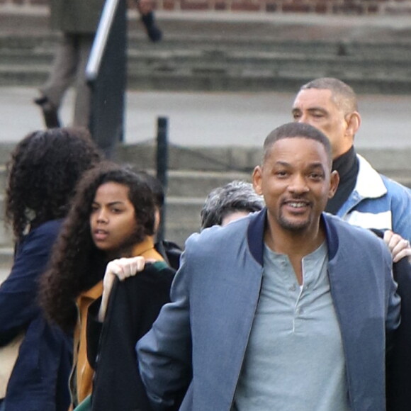 Will Smith sur le tournage du film "Gemini Man" à New York City, le 22 avril 2019. © CPA/Bestimage