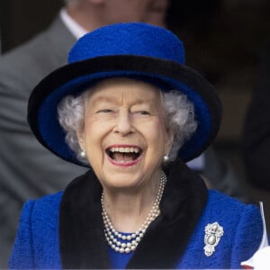 La reine Elisabeth II d'Angleterre lors des Champions Day à Ascot.