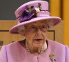 La reine Elisabeth II d'Angleterre assiste à la cérémonie d'ouverture de la sixième session du Senedd à Cardiff, Royaume Uni, 14 oc tobre 2021.