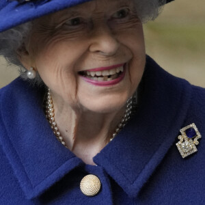 La reine Elisabeth II d'Angleterre au service d'action de grâce à l'abbaye de Westminster pour marquer le centenaire de la Royal British Legion, à Londres, Royaume Uni, le 12 octobre 2021. 