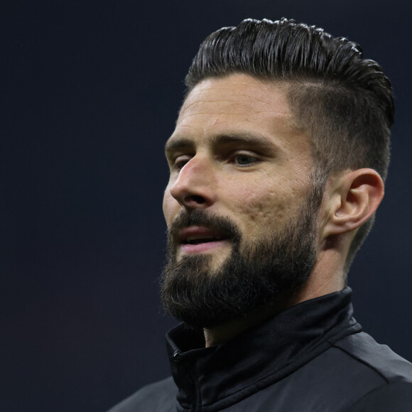 Olivier Giroud lors du match de Serie A entre l'AC Milan et l'Inter Milan au stade Giuseppe Meazza à Milan, Italie, le 7 novembre 2021. Le match s'est terminé par un match nul 1-1. © Jonathan Moscrop/Sportimage/Cal Sport Media/Zuma Press/Bestimage