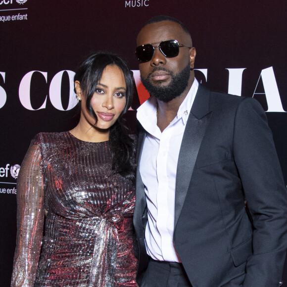 Gims et sa femme DemDem au photocall de la soirée "Unis comme jamais" au profit de l'Unicef, au pavillon Cambon à Paris. © Pierre Perusseau / Bestimage 