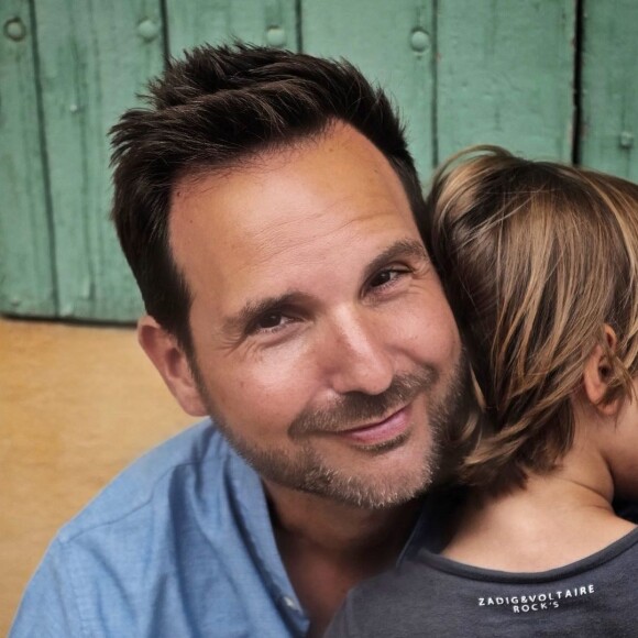 Christophe Michalak avec son fils