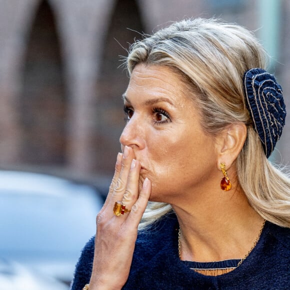 La reine Maxima des Pays-Bas - Visite de la forteresse d'Akershus à Oslo, le 10 novembre 2021, dans le cadre de la visite d'Etat de trois jours en Norvège du couple royal des Pays-Bas.