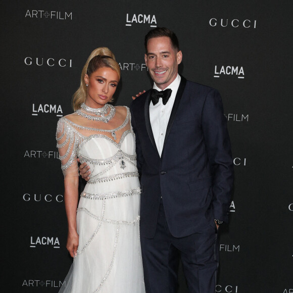 Paris Hilton, Carter Reum - People au 10ème "Annual Art+Film Gala" organisé par Gucci à la "LACMA Art Gallery" à Los Angeles, le 6 novembre 2021.