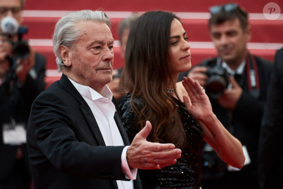 Alain Delon et sa fille Anouchka Delon - Première du film "Une Vie Cachée Life" lors du 72e Festival de Cannes, le 19 mai 2019.