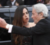 Alain Delon et sa fille Anouchka Delon - Montée des marches du film "A Hidden Life" lors du 72e Festival International du Film de Cannes.