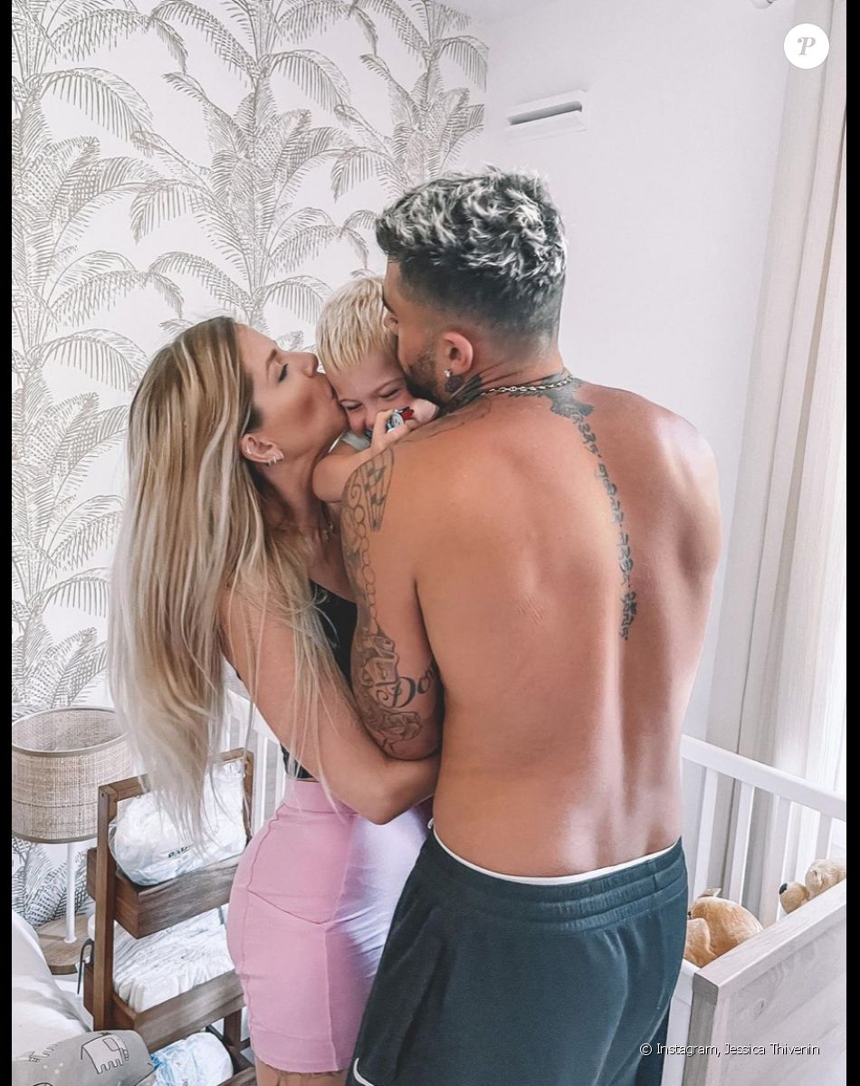 Jessica Thivenin, Thibault Garcia et leur fils Maylone. Septembre 2021.