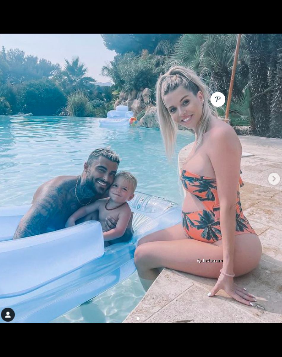 Jessica Thivenin et les hommes de sa vie : son mari Thibault Garcia et son fils Maylone.