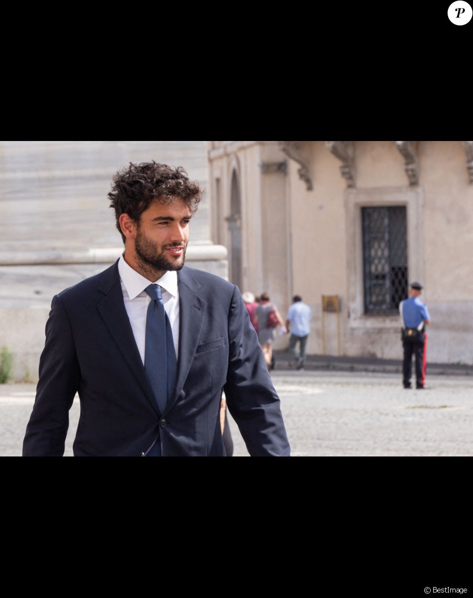 Matteo Berrettini - L'équipe d'Italie arrive en bus avec la coupe de l'Euro2020 devant la foule en liesse, sur la place de Venise. Rome, le 12 juillet 2021.