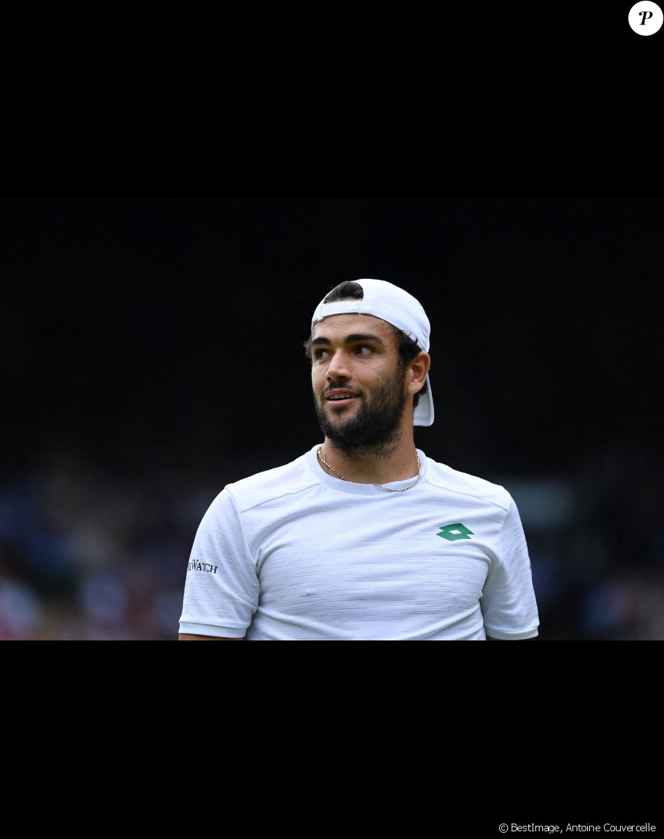 Matteo Berrettini (Ita) lors du tournoi de Wimbledon au All England Lawn Tennis and Croquet Club à Londres, Royaume Uni, le 9 juillet 2021. © Antoine Couvercelle/Panoramic/Bestimage