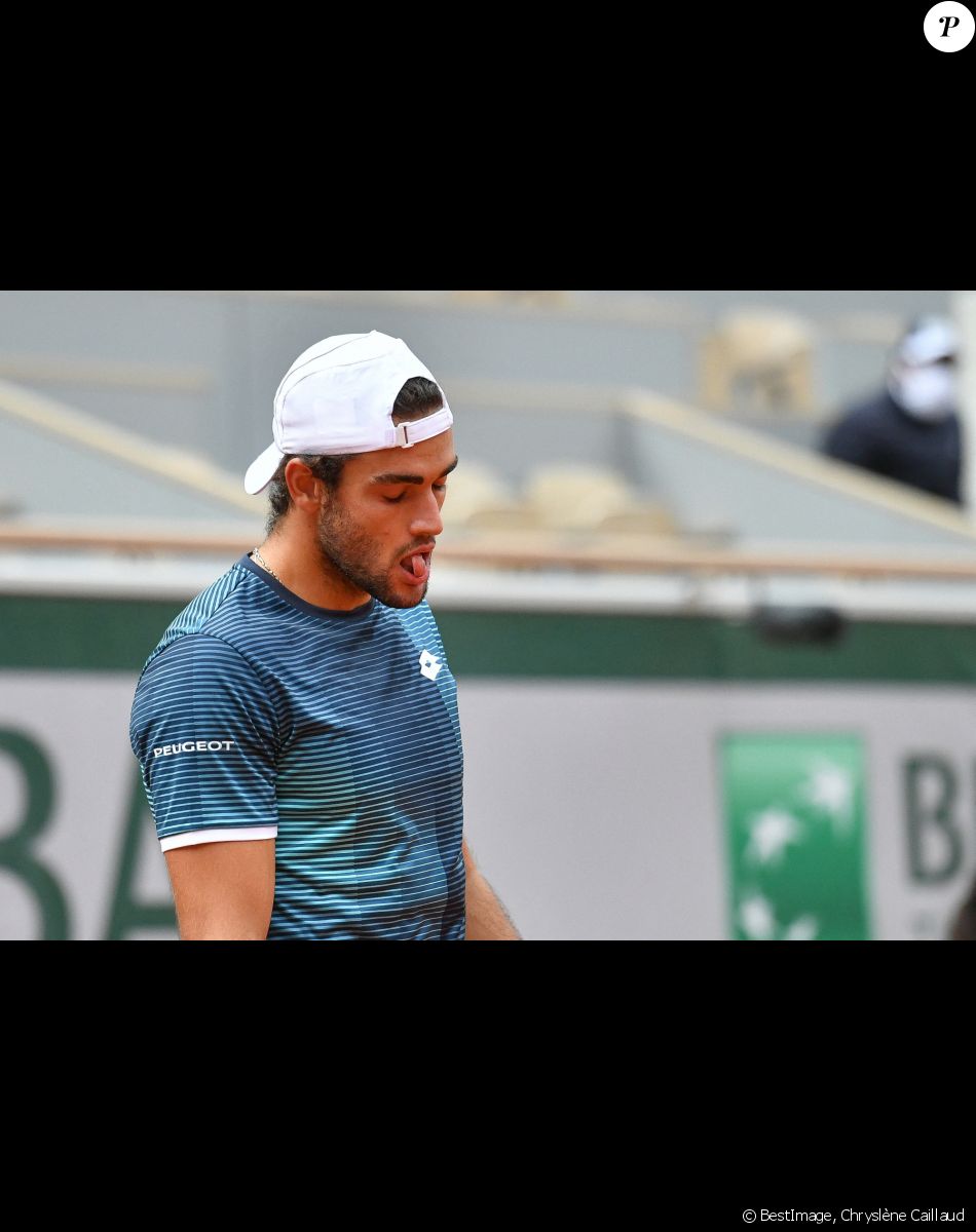 Matteo Berrettini, Italie - Tournoi de tennis des Internationaux de Roland Garros à Paris. Le 3 octobre 2020 © Chryslène Caillaud / Panoramic / Bestimage