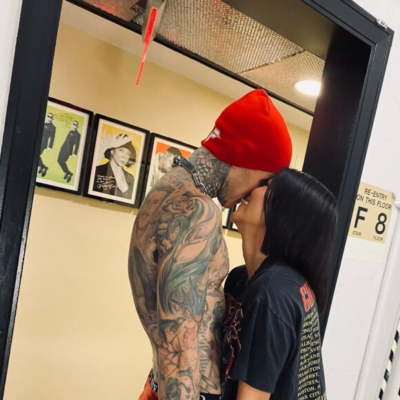 Kourtney Kardashian et Travis Barker, fous amoureux.