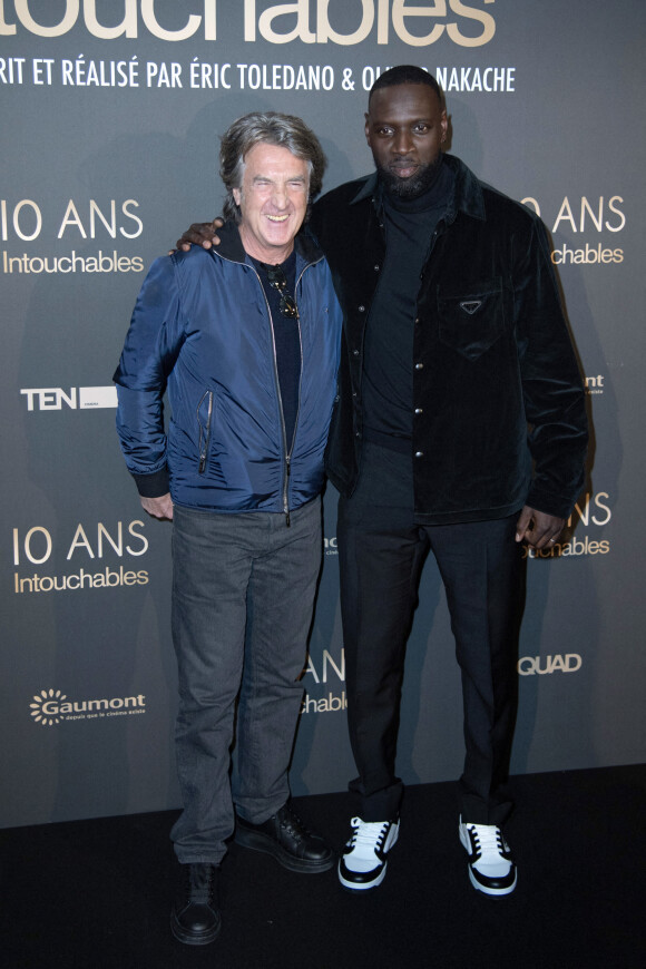 Francois Cluzet et Omar Sy - 10e anniversaire du film "Intouchables" au cinéma UGC Normandie de Paris. Le 15 novembre 2021. @ Aurore Marechal/ABACAPRESS.COM