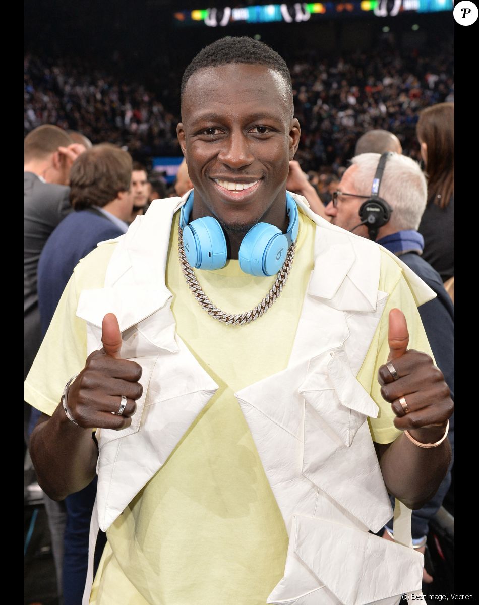 Benjamin Mendy au match de NBA Game Paris 2020 entre les Bucks de Milwaukee et les Charlotte Hornet à l'AccorHotels Arena à Paris le 24 janvier 2020. © Veeren / Bestimage