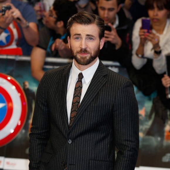 Chris Evans lors de l'avant-première du film "Captain America" à Londres, le 20 mars 2014