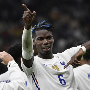 Paul Pogba - Football: La France remporte la coupe de la Ligue des Nations en battant l'Espagne 2 buts à 1 à Milan le 10 octobre 2021. © Inside/Panoramic/Bestimage