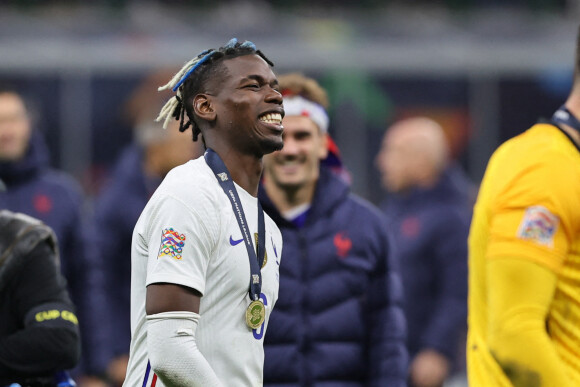 Paul Pogba - Football: La France remporte la coupe de la Ligue des Nations en battant l'Espagne 2 buts à 1 à Milan.