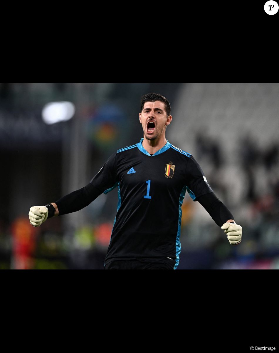 Thibaut Courtois - Match de football en ligue des Nations : La France bat la Belgique 3-2 au Juventus Stadium à Turin le 8 octobre 2021. © Image Sport /Panoramic/Bestimage