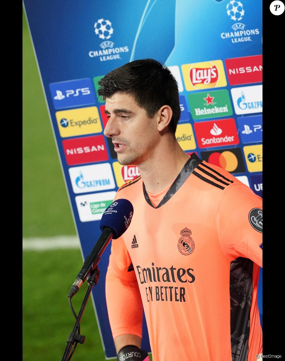 Thibaut Courtois - Match de football Real Madrid vs Inter Milan, League des Champions le 3 novembre 2020.