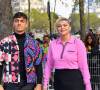 Louane Emera et son compagnon Florian Rossi arrivent au défilé de mode Miu Miu lors de la Fashion Week printemps/été 2022 à Paris, le 5 octobre 2021. © Veeren Ramsamy-Christophe Clovis/Bestimage