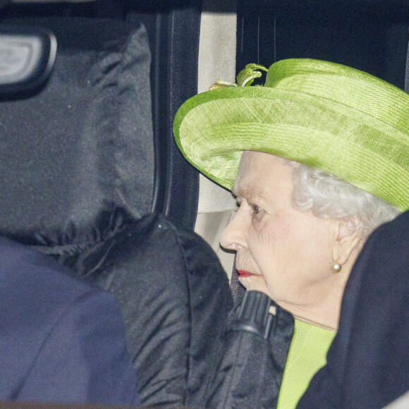 La reine Elizabeth II se rend au baptême d'August, le fils de la princesse Eugenie, à la All Saints Chapel de Windsor, le 21 novembre 2021