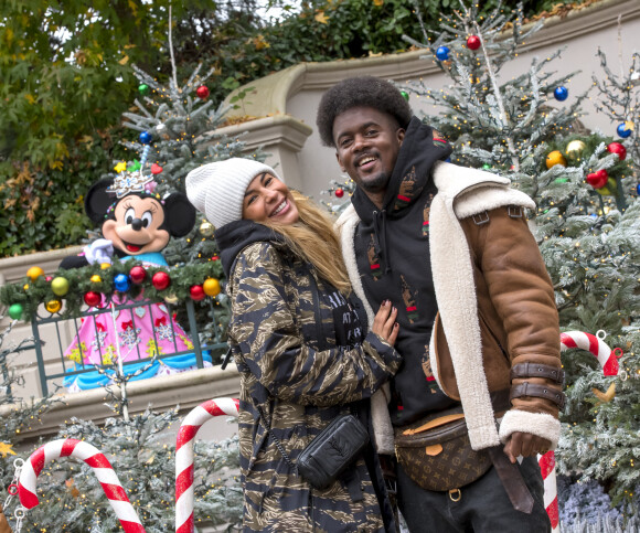 Black M et son épouse Léa Diallo fêtent Noël à Disneyland Paris. Marne-La-Vallée, novembre 2021. © Disney via Bestimage