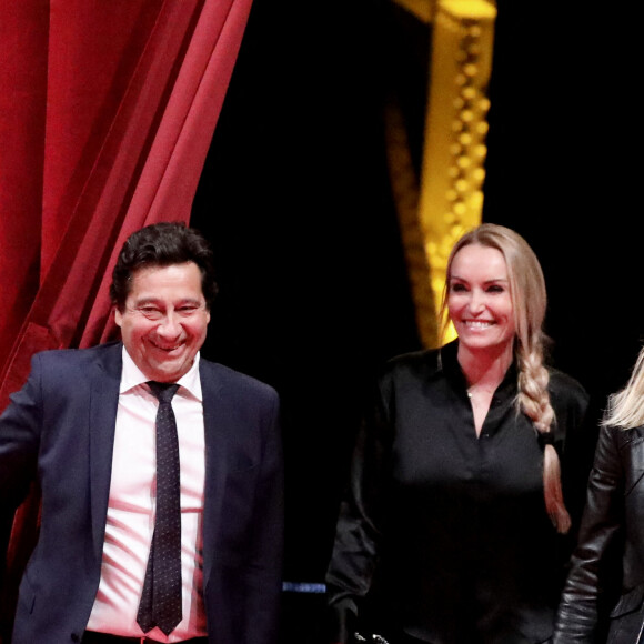 Laurent Gerra et sa compagne Christelle Bardet - Salle - Cérémonie d'ouverture du Festival Lumière 2021 à Lyon le 9 octobre 2021. © Dominique Jacovides / Bestimage