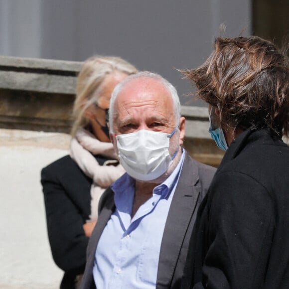 François Berléand - Obsèques de Myriam Feune de Colombi (Myriam Vilgrain) en l'église Saint-Roch à Paris, le 26 avril 2021. © Christophe Clovis/Bestimage