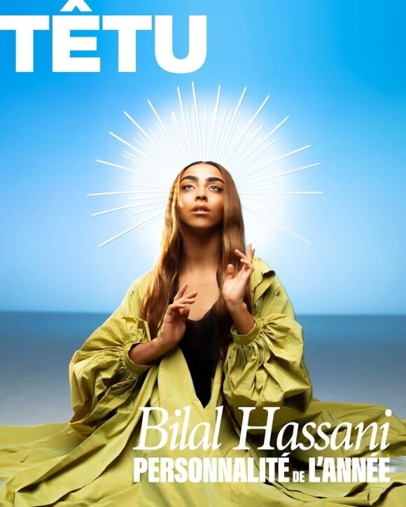 Bilal Hassani en couverture du magazine "Têtu", numéro du 24 novembre 2021. Le chanteur a été désigné personnalité de l'année.