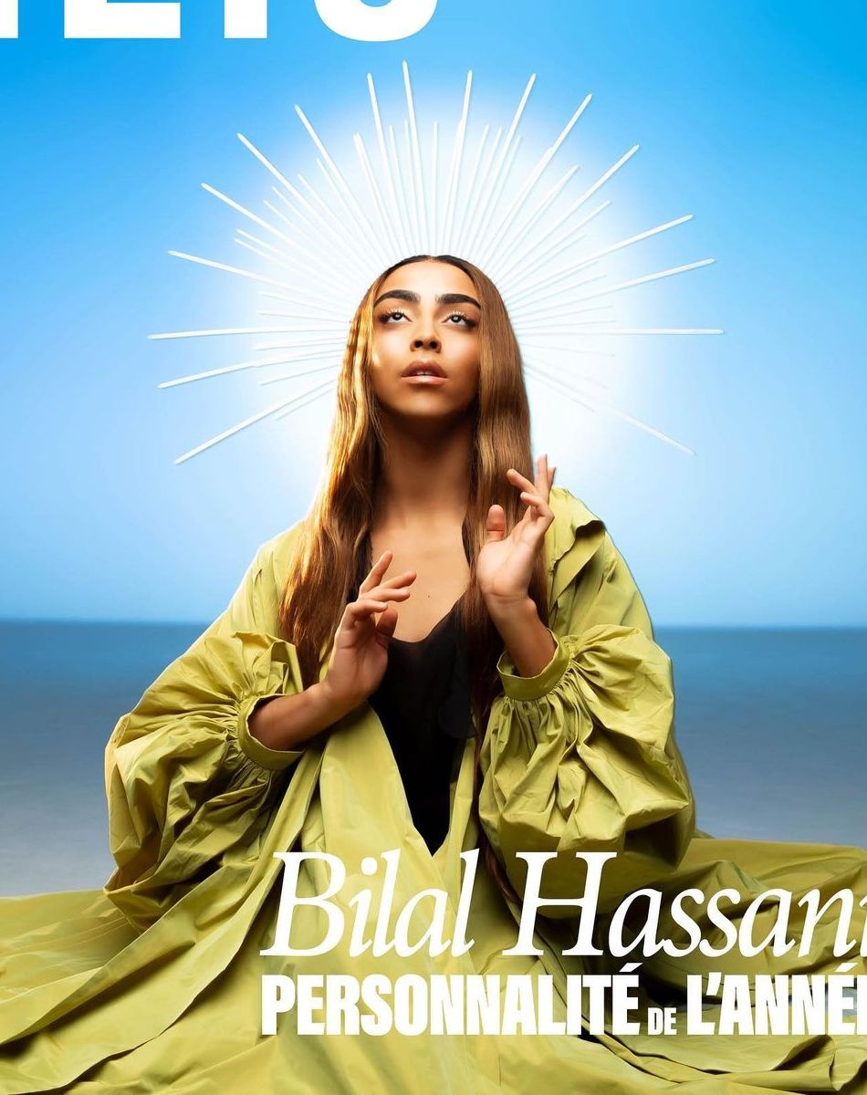 Bilal Hassani en couverture du magazine "Têtu", numéro du 24 novembre 2021. Le chanteur a été désigné personnalité de l'année.