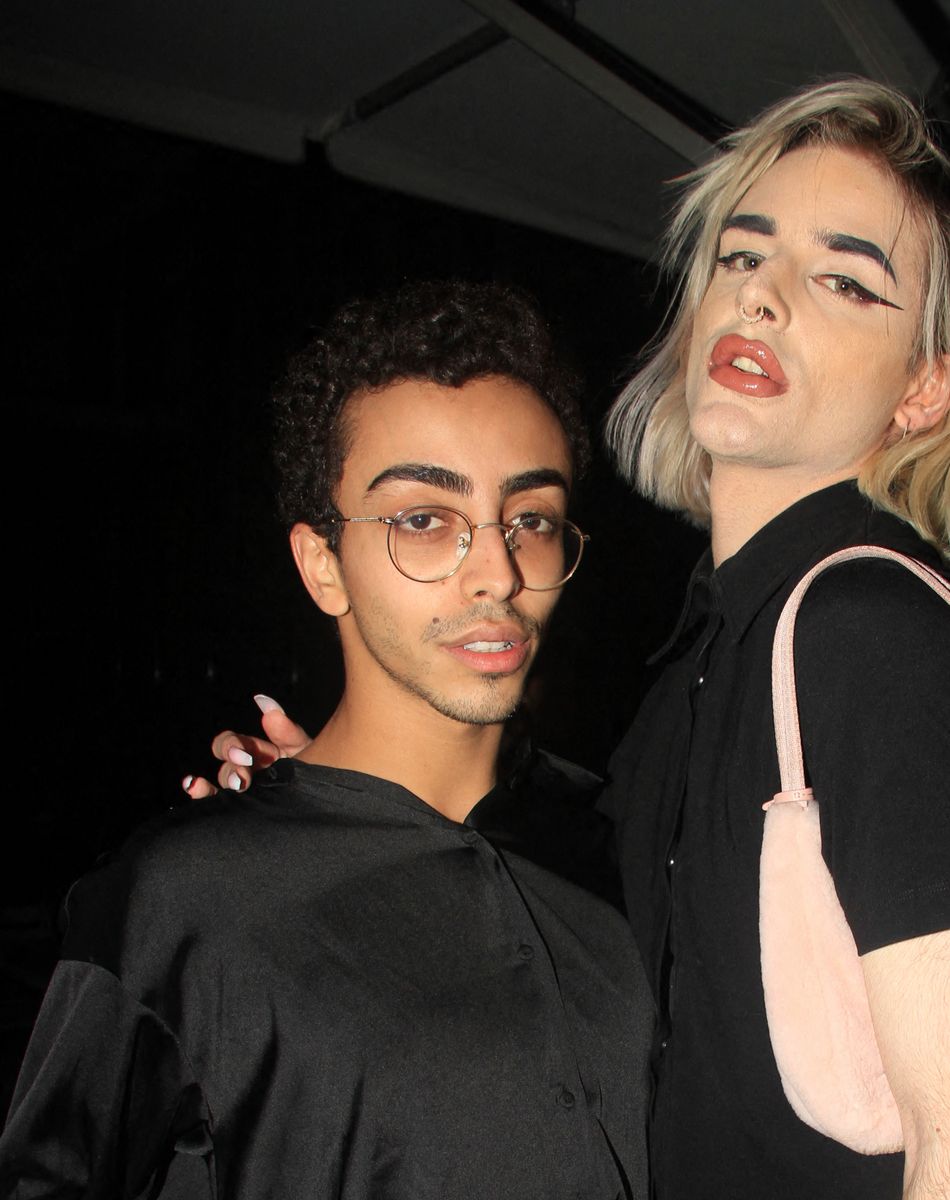 Exclusif - Bilal Hassani et Lucas Dorable (youtubeur) - Soirée Hot Spot au Centre Georges Pompidou à Paris, le 21 juin 2021. © Baldini/Bestimage