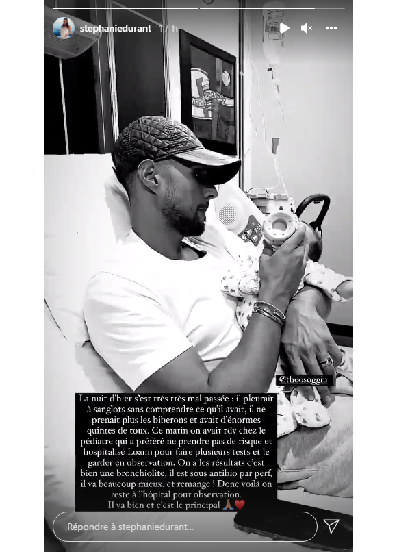 Stéphanie Durant révèle que son fils Loann s'est fait hospitaliser - Instagram