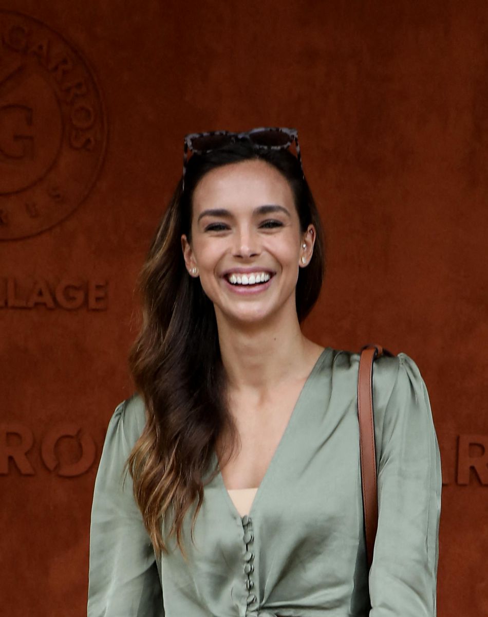 Marine Lorphelin au village lors des internationaux de France de tennis de Roland Garros à Paris, France, le 5 juin 2021. © Dominique Jacovides/Bestimage