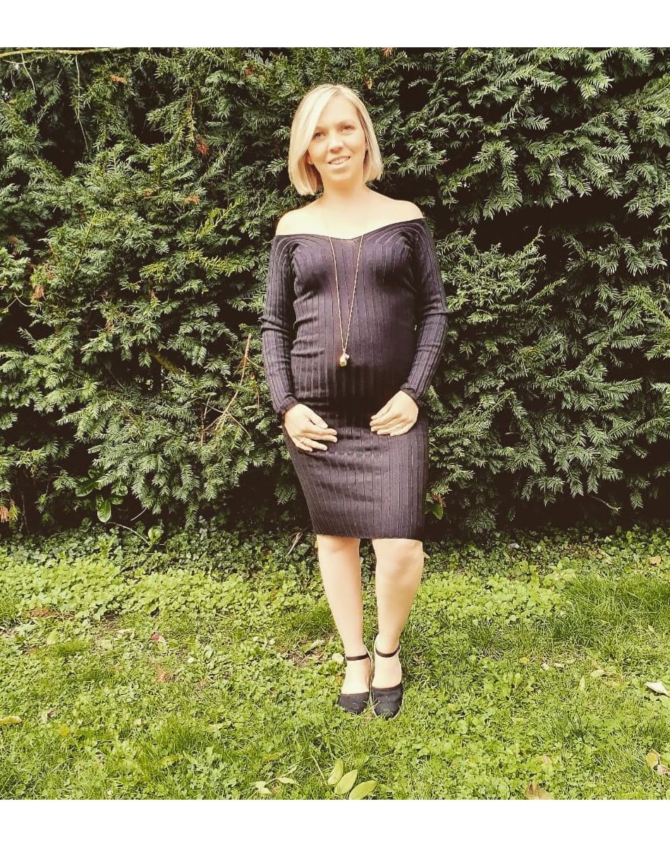 Justine Cordule, enceinte de son septième enfant sur Instagram.