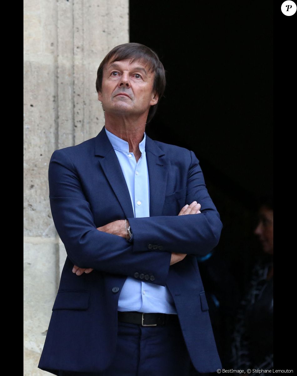 Passation de pouvoir entre le ministre de la Transition Ecologique et Solidaire, Nicolas Hulot et son successeur François de Rugy, au ministère de l'Ecologie, hôtel de Roquelaure, à Paris, le 4 septembre 2018.
