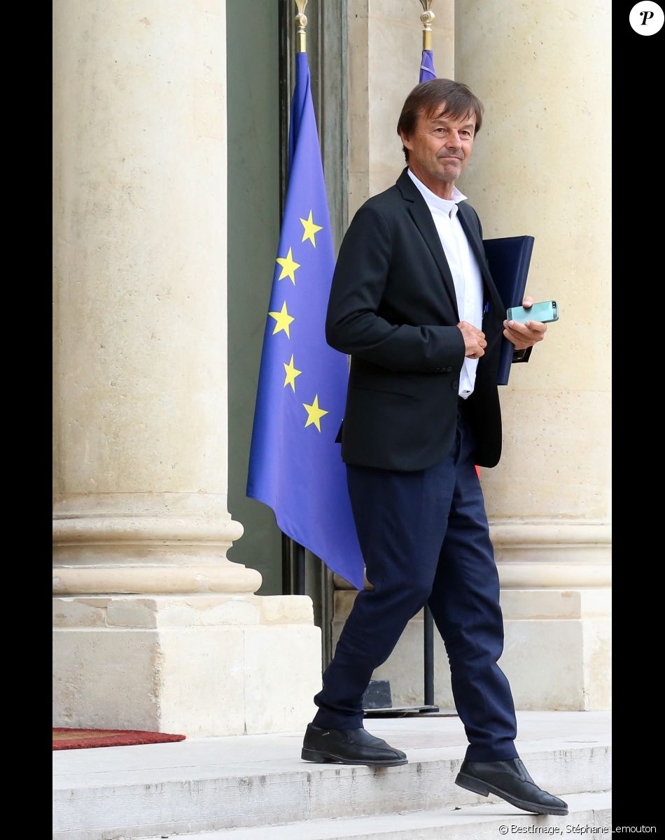 Nicolas Hulot - Sortie du conseil des ministres du 11 juillet 2018, au palais de l'Elysée à Paris. © Stéphane Lemouton / Bestimage