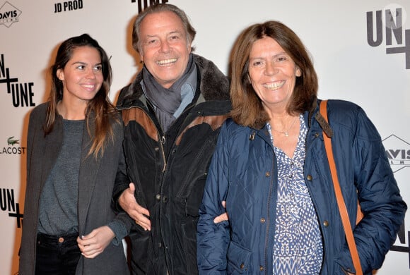 Michel Leeb avec sa femme Béatrice et sa fille Elsa - Avant première du film "Un + Une" de Claude Lelouch à l'UGC Normandie à Paris le 23 novembre 2015.