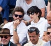 Arnaud Clément et sa compagne Nolwenn Leroy dans les tribunes de Roland-Garros à Paris. Le 9 juin 2019. © Jacovides-Moreau/Bestimage