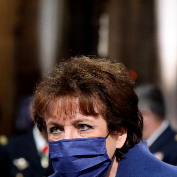 Roselyne Bachelot, ministre de la culture - Le cénotaphe de la danseuse et chanteuse française d'origine américaine qui a combattu pour la Résistance française et contre le racisme, Joséphine Baker (1906-1975) entre au Panthéon par la Grande Porte de Paris, France, le 30 novembre 2021. L'icône sera la sixième femme sur 80 personnalités illustres à recevoir l'honneur d'être accueillie au Panthéon. © Dominique Jacovides / Bestimage 