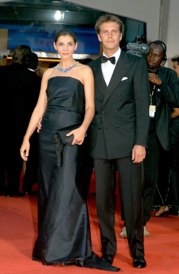 Le prince Emmanuel Philibert de Savoie et son épouse Clotilde Courau à la Mostra de Venise en 2004.