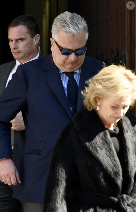 La princesse Astrid de Belgique, Le prince Laurent de Belgique - Les obsèques du cardinal Godfried Danneels, le 22 mars 2019. 