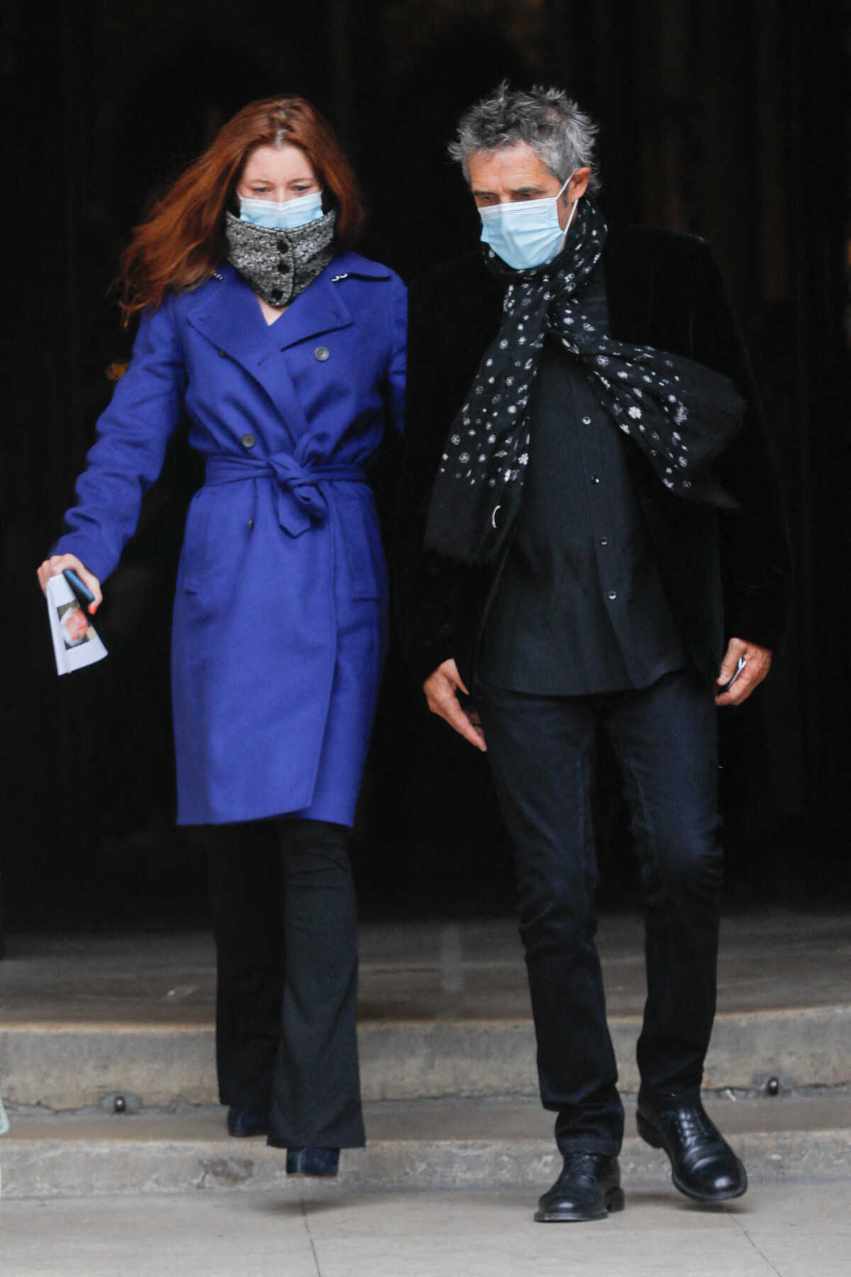 Photo Exclusif Julien Clerc Et Sa Femme Hélène Grémillon Sorties De La Messe Hommage à 8380