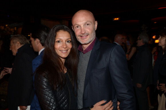 Frank Leboeuf et sa compagne - 50 eme anniversaire d'Henri Leconte au restaurant "Tres Honore" a Paris le 30 mai 2013.