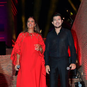 Exclusif - Farah El Dibany, Vincent Niclo - Jour 2 - Backstage - Enregistrement de l'émission "La fête de la Chanson à l'Orientale" à Marrakech, qui sera diffusée le 4 septembre sur France 2.Le 17 juin 2021. © Veeren / Bestimage 