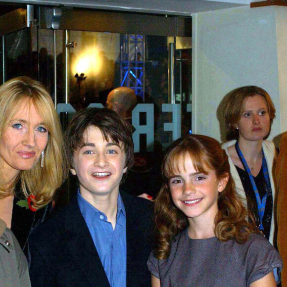 J.K. Rowling, Emma Watson, Daniel Radcliffe et Rupert Grint - Première du film "Harry Potter" à Londres.